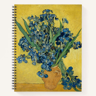 Van Gogh Irises - Kräftige blaue und gelbe Kunst Notizblock