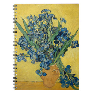 Van Gogh Irises - Kräftige blaue und gelbe Kunst Notizblock