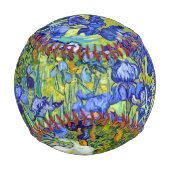 Van Gogh Irises lebendige Blume malen Kunst Baseball (Rückseite)
