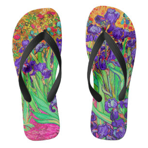 Van Gogh Irises/Lila/St. Remy Badesandalen