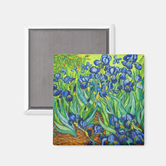 Van Gogh Irises Magnet (Vorderseite/Rückseite)