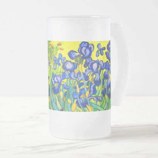 Van Gogh Irises Mattglas Bierglas (VorderseiteRechts)