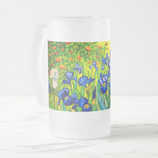 Van Gogh Irises Mattglas Bierglas (Vorderseite Links)