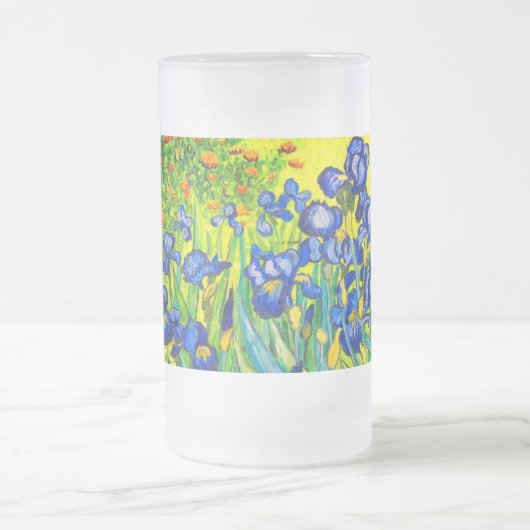 Van Gogh Irises Mattglas Bierglas (Mittel)