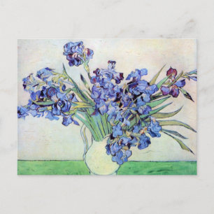 Van Gogh Irises mit Vasen, Vintage Save the Date Ankündigungspostkarte