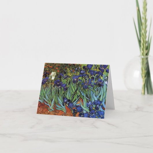 Van Gogh Irises Note Card Karte (Vorderseite)