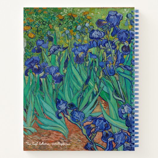 Van Gogh Irises Notebook Notizblock (Rückseite)