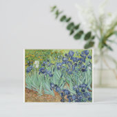 Van Gogh Irises Postkarte (Stehend Vorderseite)