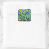 Van Gogh Irises Quadratischer Aufkleber (Tasche)