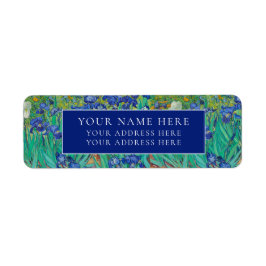 VAN GOGH "IRISES" RÜCKKEHR-ADRESSE-ETIKETT