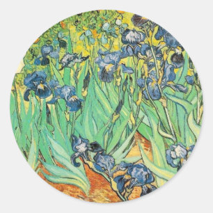 Van Gogh Irises Runder Aufkleber