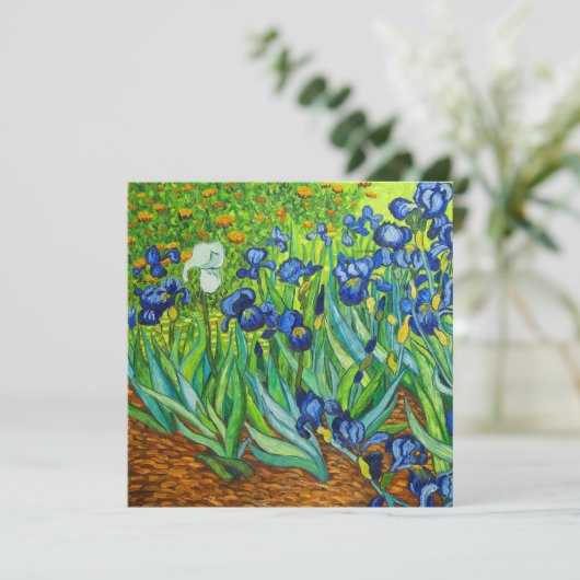 Van Gogh Irises Save The Date (Stehend Vorderseite)