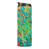 Van Gogh Irises, St. Remy, Aquamarin Thermosbecher (Nach rechts gedreht)
