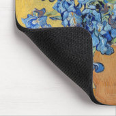 Van Gogh Irises Vase Blue Floral Bouquet Fine Art Mousepad (Ecke)