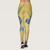 Van Gogh Irises Vase Blue Floral Bouquet Malerei Leggings (Rückseite)