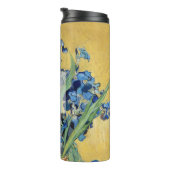 Van Gogh Irises Vase Blue Floral Painted Monogram Thermosbecher (Nach rechts gedreht)