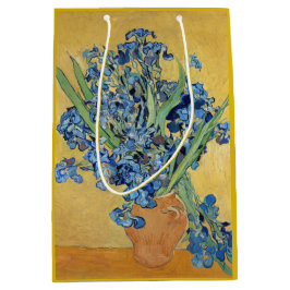 Van Gogh Irises Vase Blume Still Life Berühmte Kun Mittlere Geschenktüte