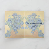 Van Gogh Irises Vasen-blauen Karte (Innenseite)