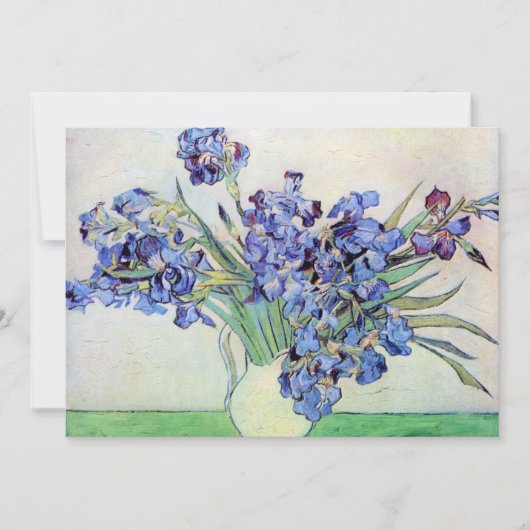 Van Gogh Irises Wedding Einladung (Vorderseite)