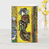 Van Gogh Japonaiserie Oiran Grußkarte Karte (Gelbe Blume)