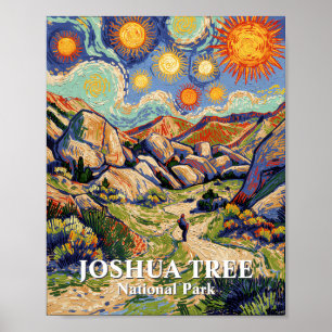 Van Gogh Joshua Tree Hidden Valley Vintage Wüste Poster