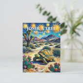 Van Gogh Joshua Tree Wildlife Tortoise Colorful Postkarte (Stehend Vorderseite)