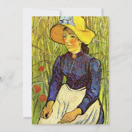 Van Gogh, Junge Bäuerin mit Strohhut (Vorderseite)