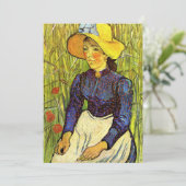 Van Gogh, Junge Bäuerin mit Strohhut (Stehend Vorderseite)
