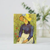 Van Gogh, junge Bauernfrau mit Strohhut Postkarte (Stehend Vorderseite)