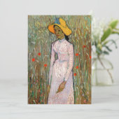 Van Gogh, junges Mädchen Stehend; Hintergrund von  (Stehend Vorderseite)