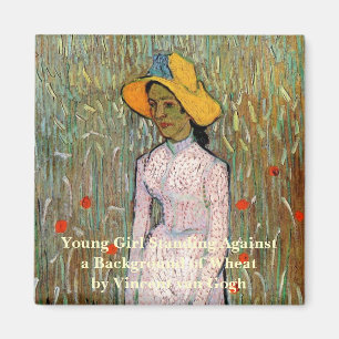 Van Gogh, junges Mädchen Stehend; Hintergrund von  Magnet