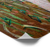 Van Gogh, junges Mädchen Stehend; Hintergrund von  Poster (Ecke)