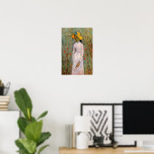 Van Gogh, junges Mädchen Stehend; Hintergrund von Poster (Heimbüro)