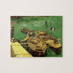 Van Gogh Kai mit Männern, die Sandkähne entladen Puzzle