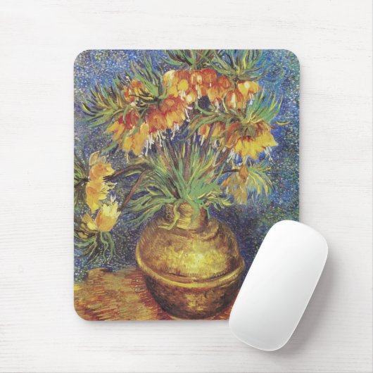 Van Gogh Kaiserliche Fritillarien in Kupfervase Mousepad (Mit Mouse)
