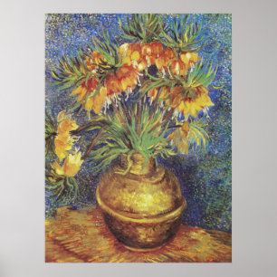 Van Gogh Kaiserliche Fritillarien in Kupfervase Poster