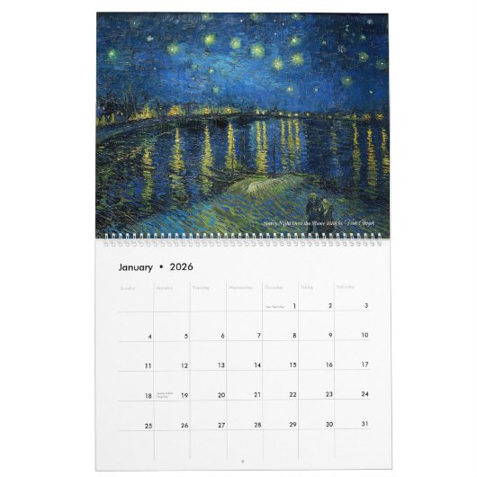 Van Gogh Kalender 2026 - Impressionismus (Jan 2026)
