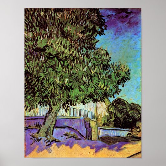 Van Gogh - Kastanienbaum in Blossom Poster (Vorne)