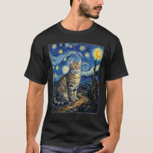 Van Gogh Katze Sternennacht Impressionistische Kun