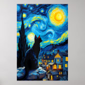 Van-Gogh-Katzen-Kunst Poster (Vorne)