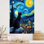 Van-Gogh-Katzen-Kunst Poster (Küche)