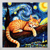 Van-Gogh-Katzen-Kunst Poster (Vorne)