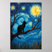 Van-Gogh-Katzen-Kunst Poster (Vorne)