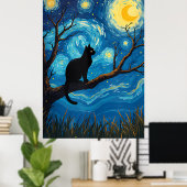 Van-Gogh-Katzen-Kunst Poster (Heimbüro)