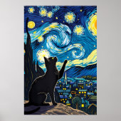 Van-Gogh-Katzen-Kunst Poster (Vorne)
