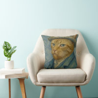 Van Gogh Katzen Selbstporträt Vintage Kunst Parodi