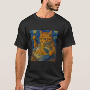 Van Gogh Katzenmalerei Lustige künstlerische Ramen T-Shirt