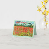 VAN GOGH Klassik "Field with Poppies" Geburtstag Karte (Gelbe Blume)