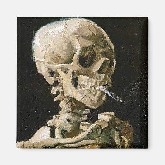 Van Gogh - Kopf eines Skeletts Magnet (Vorne)