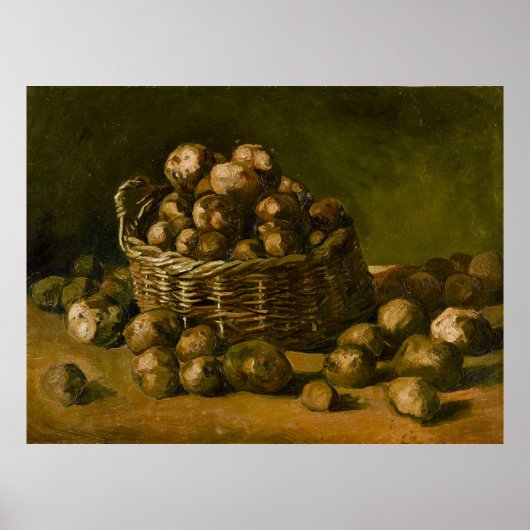 Van Gogh Korb mit Kartoffeln Poster (Vorne)